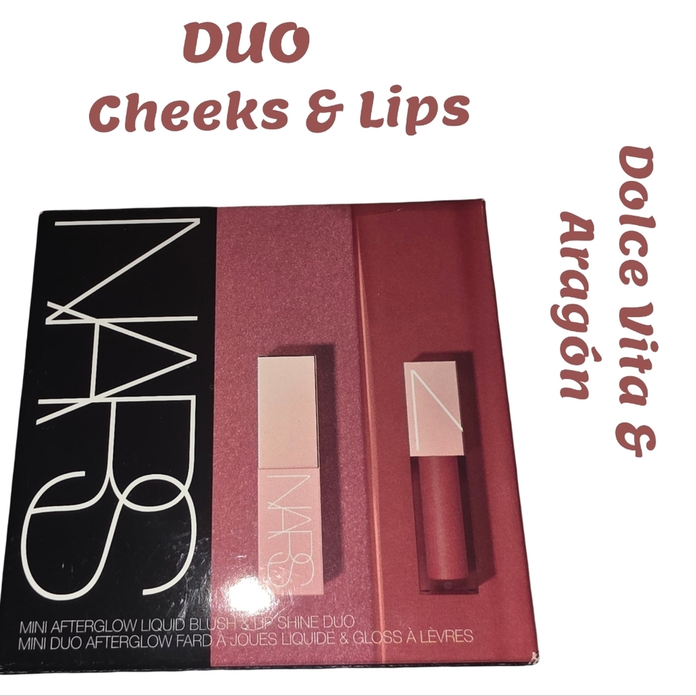 NARS Mini Afterglow Liquid Blush & Lip Shine Duo SET NEW